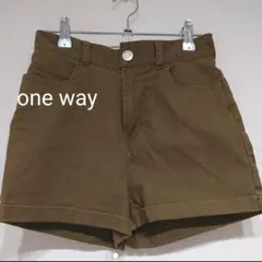 one way ワンウェイ ショートパンツ 短パン カーキ 【S】
