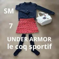 【アンダーアーマー】ジップアップジャケットSM✖️ルコックゴルフ赤総柄スカートS
