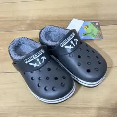 新品未使用　マイクラ　マインクラフト　ボア　サンダル　21cm　ブラック