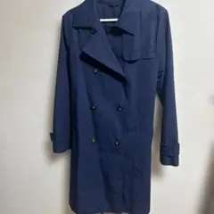 ネイビー ダブルトレンチコート GU Lサイズ