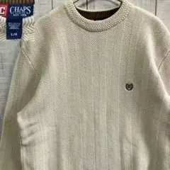 チャップス　古着　長袖　刺繍　ロゴ　ニット　セーター　　アメカジ ゆるだぼ