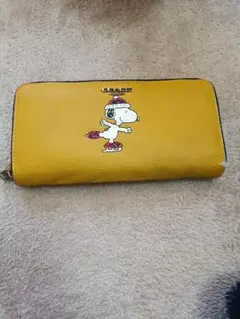 COACH スヌーピー 長財布 イエロー