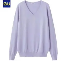 GU ジーユー Ｖネックセーター ラベンダー XL