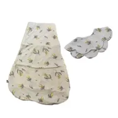 konny ベビーおくるみ&スタイセット　ミモザ柄