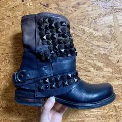 UNDERCOVER 04AW BUT期 フロッキーダメージ加工ロングブーツ - メルカリ