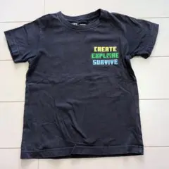 Minecraft クリーパー Tシャツ 黒　130サイズ