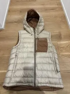 mont-bell モンベル ダウンベスト フード付き ベージュ レディースXL