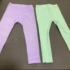 ユニクロレギンス、100、リブレギンス、二枚セット