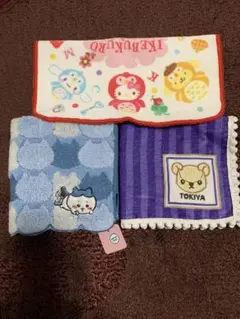 キャラクターハンドタオル3枚