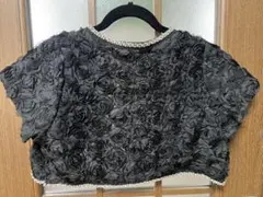 黒のバラ柄ボレロ