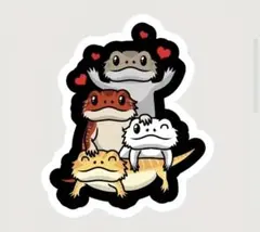 フトアゴヒゲトカゲ　ステッカー