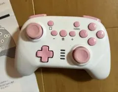 【ジャンク】ワイヤレスコントローラー Nintendo Switch 白/ピンク