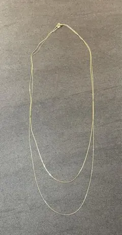 最終価格！ゴールド 二重チェーン ネックレス
