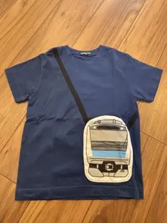 ムージョンジョン　電車デザイン半袖Tシャツ　120cm