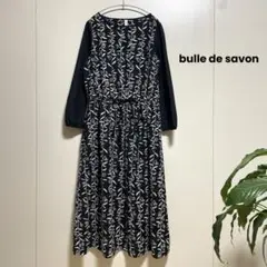 美品 bulle de savon　ノースリーブワンピース 総刺繍　花柄刺繍 楽天市場】bulle de savon ビュルデサボン ワンピース ブラック