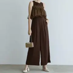 mil ミル シャーリングオールインワン ブラウン S - メルカリ