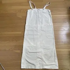 Wcloset ホワイト サロペット ジッパー付き　ワンピースのサムネイル