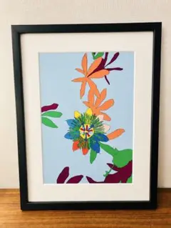 子供の描いた絵　ボタニカルアート トケイソウのサムネイル