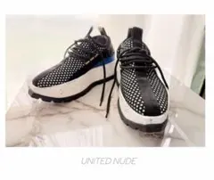 UNITED NUDE 厚底スニーカー 38 ブラック ドット柄 1回着用 美品