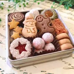 4 クリスマスクッキー缶 クッキー詰め合わせ 焼き菓子 12/2(火)発送