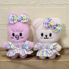 SKZOO 10cm ぬい服 いちごワンピース＋リボンセット SKZOO 10cmぬい服 ♡いちごワンピース＆ヘアリボンセット♡赤 - メルカリ