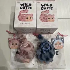2個　CRYBABY POPMART ピンク　青　WILD but CUTIE