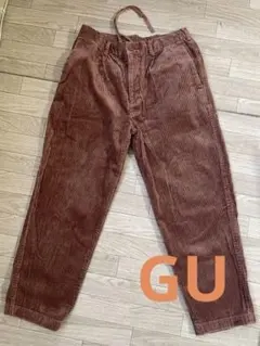 GU コーデュロイ カジュアルパンツ Sサイズ ブラウン