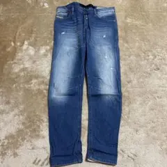 diesel ダメージ加工 ストレートデニム