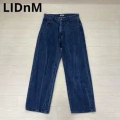 LIDnM リドム デニムパンツ ワイドストレート 青 ブルー SIZE Mのサムネイル