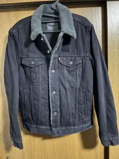 Levi's ボア襟付きブラックデニムジャケット S - メルカリ