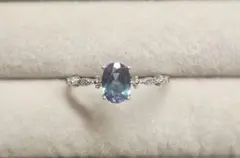 ラボグロウン アレキサンドライト リング