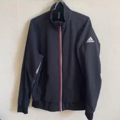 adidas ウーブンジャケット メンズ L〜XL相当 黒色　美品 ナイロン