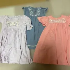 女の子ワンピース110・100センチ3点セット