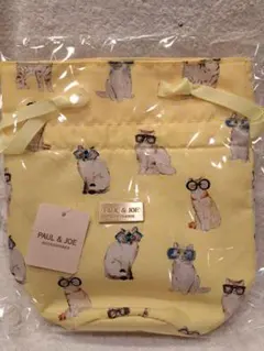お値下げ[タグ付き新品PAUL & JOE ガッティサングラス柄　巾着ポーチ