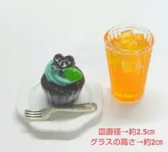 ミニチュア☆チョコミントのカップケーキセット☆ハンドメイド