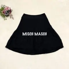 ミッシュマッシュ　スカート　黒　レディース　レース　膝丈スカート　ミニスカート