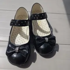 ブラックリボン付きフォーマルシューズ　19.0