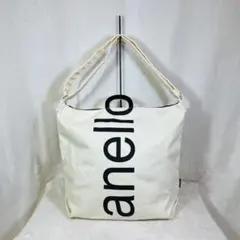 【anello】 アネロトート2wayバッグ ロゴ キャンバス オフホワイト