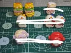 可愛いキャラクター デコレーションパーツ 6個セット