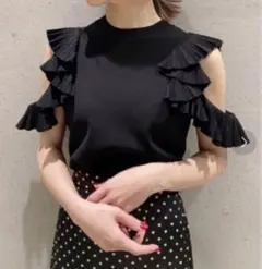 SNIDEL フリルニットプルオーバー