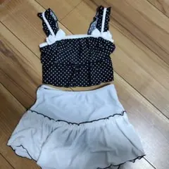 水玉模様 セパレート水着 女の子用