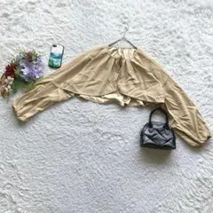 ダブルクローゼット ブラウス 長袖 M ボウタイ ショート丈 ボレロ風 羽織りのサムネイル
