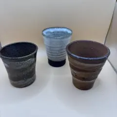 手作り陶器カップ 3個セット