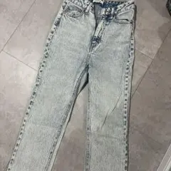 H&M ハイウエスト ストレートデニム EUR32 デニム　ジーンズ　スキニー