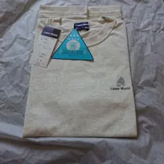 Laser World サラクール Tシャツ きなりカラー未使用品2900円定価