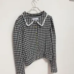 【限定価格】epine é button check knit cardiganのサムネイル