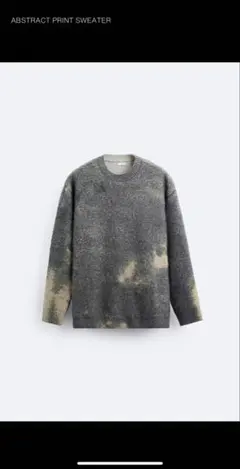 ZARA 抽象プリント セーター M