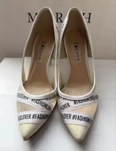 Diana メッシュ ハイヒール パンプス ホワイト