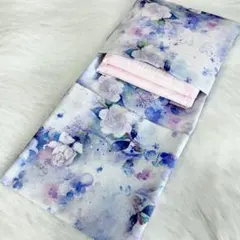 サニタリーケース 花柄 幻想的な花 パープル ブルー S10510