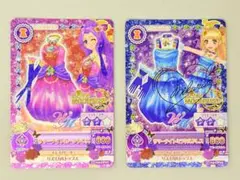 アイカツカード　サマーナイトムーン・ミラクルドレス　2枚セット　サイン付き